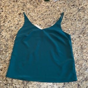 Silky Emerald Banana Republic Dress Top
